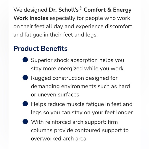 New! Dr.Scholls Work Insoles with Massaging Gel - Picture 3 of 6